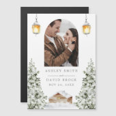 Winter Cabin Foto speichern Datum Magnet (Vorne/Hinten)