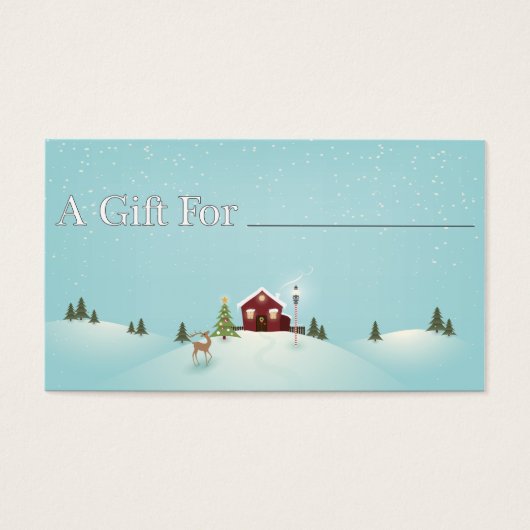 Winter Cabin - Geschenkmarke (Vorderseite)