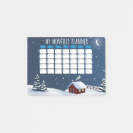 Winter Cabin Night Post-it® Notes Post-it Klebezettel