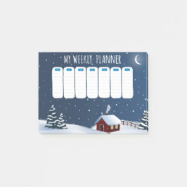 Winter Cabin Night Post-it® Notes Post-it Klebezettel