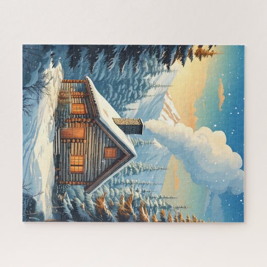 Winter Cabin Puzzle (Horizontal)