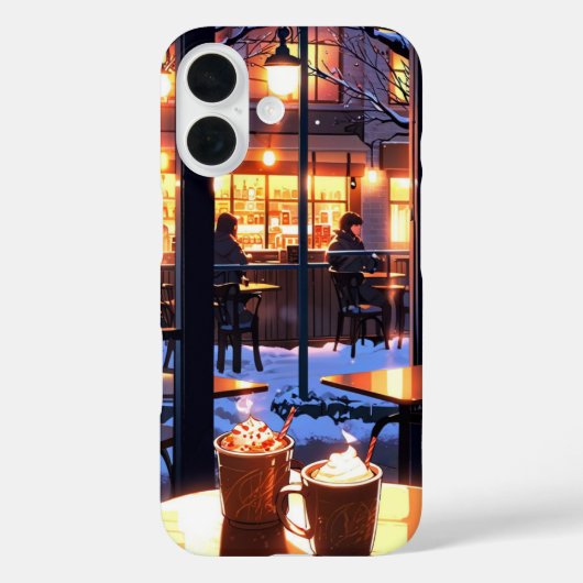 Winter Café Vibes Case-Mate iPhone Hülle (Rückseite)