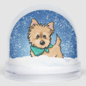 Winter Cairn Terrier Christmas Art Schneekugeln (Vorderseite)