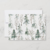 Winter Calligraphy Botanicals QR Code Wedding RSVP Einladung (Rückseite)