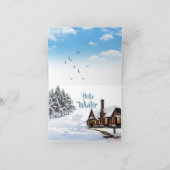 Winter Calm & Kind Wishes Dankeskarte (Innenseite)