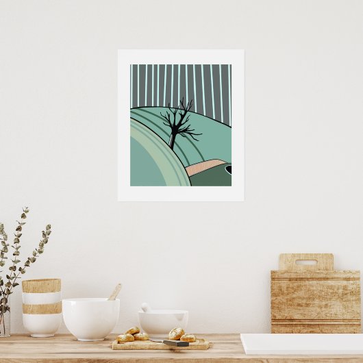Winter Calm – Minimal Seasonal Poster by Sklines (Küche)
