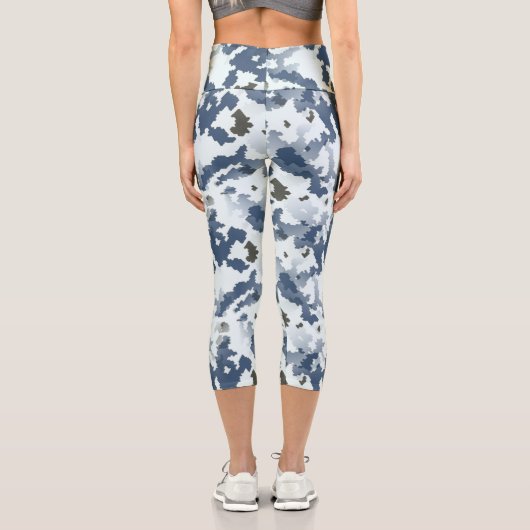 Winter Camouflage Capri Leggings (Rückseite)