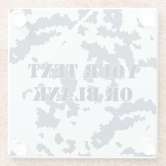 Winter Camouflage Glasuntersetzer (Rückseite)