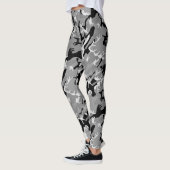 Winter-Camouflage, graues Schwarz-weißes Leggings (Links)