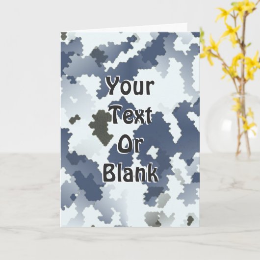 Winter Camouflage Karte (Gelbe Blume)