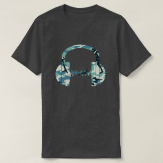 Winter Camouflage-Muster-Kopfhörer T-Shirt