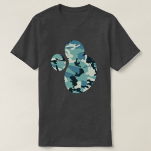 Winter Camouflage Muster Paint Platsch v2 T-Shirt