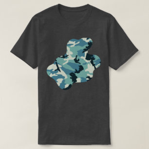 Winter Camouflage Muster Paint Platsch v3 T-Shirt