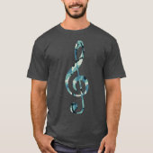 Winter Camouflage Muster Treble Clef T-Shirt (Vorderseite)