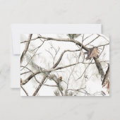 Winter Camouflage Wedding Einladung (Rückseite)