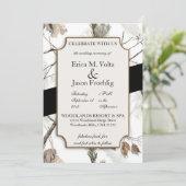 Winter Camouflage Wedding Einladung (Stehend Vorderseite)