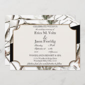 Winter Camouflage Wedding Einladung (Vorne/Hinten)