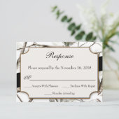 Winter Camouflage Wedding RSVP Cards Einladung (Stehend Vorderseite)