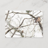 Winter Camouflage Wedding Small RSVP Cards Begleitkarte (Rückseite)