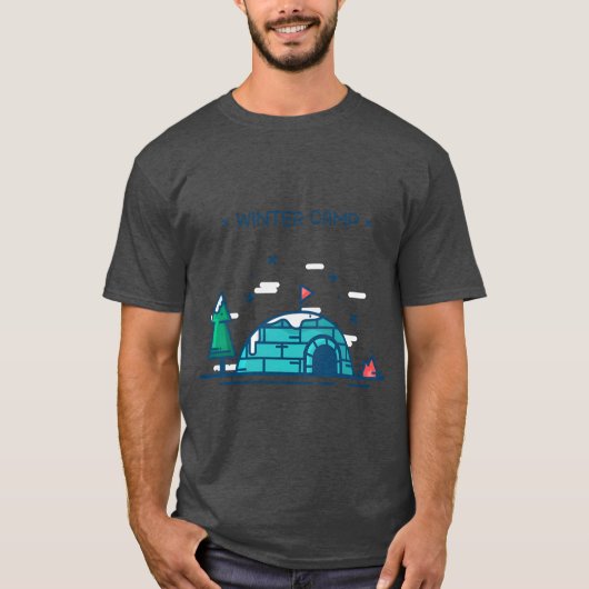 Winter Camp Iglo-Freund T-Shirt (Vorderseite)