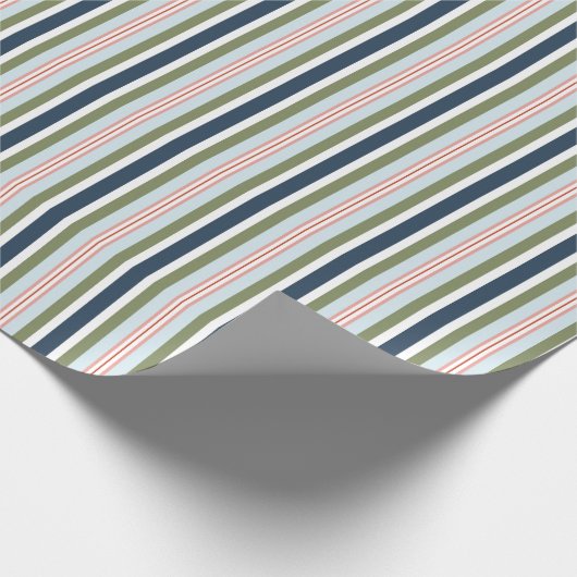 Winter Candy Stripe Gift Wrap Geschenkpapier (Ecke)