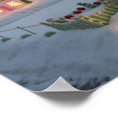 Winter Candy Village Panorama Poster (Ecke)