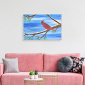 Winter Cardinal Canvas Wall Art Leinwanddruck (Insitu (Wohnzimmer))