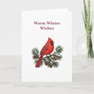 Winter Cardinal Frohe Wintergrüße Grußkarte Karte