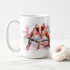 Winter Cardinal Pair 1 Kaffeetasse
