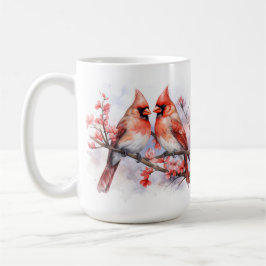 Winter Cardinal Pair 1 Kaffeetasse