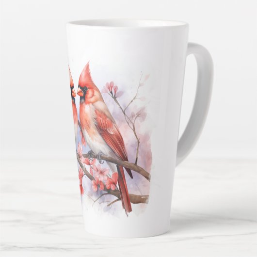 Winter Cardinal Pair 1 Milchtasse (Rechte Ecke)