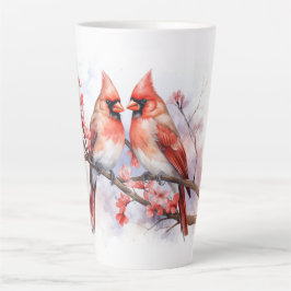 Winter Cardinal Pair 1 Milchtasse