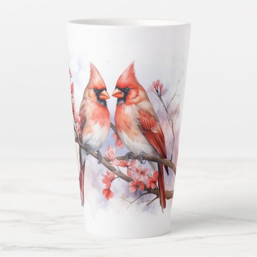 Winter Cardinal Pair 1 Milchtasse (Vorderseite)