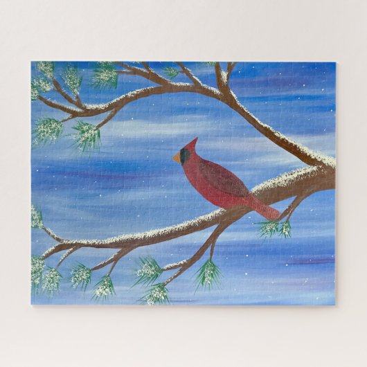 Winter Cardinal Puzzle (Horizontal)