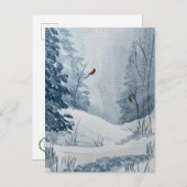 Winter Cardinals Postcard Postkarte (Vorne/Hinten)