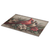 Winter Cardinals Rustic Cutting Board Schneidebrett (Ecke)