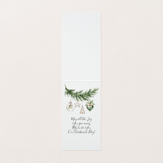 Winter Cardinals Season's Greetings Bookmark Visitenkarten (Innenseite Aufgefaltet)