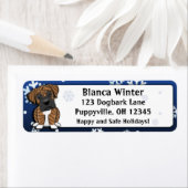 Winter Cartoon Brindle Boxer (Insitu)