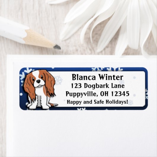 Winter Cartoon Cavalier King Charles Spaniel (Insitu)