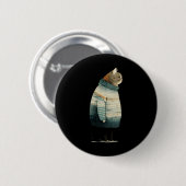 Winter Cat Print Swea_1 Button (Vorne & Hinten)