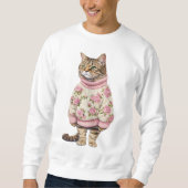 Winter Cat Sweatshirt - Gemütliches Cat Lover Gesc (Vorderseite)