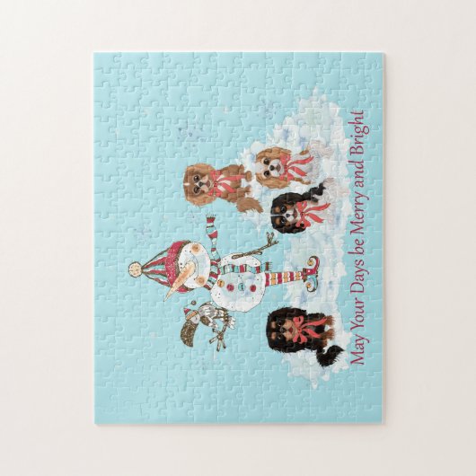 Winter Cavalier King Charles Puzzle (Vertikal)