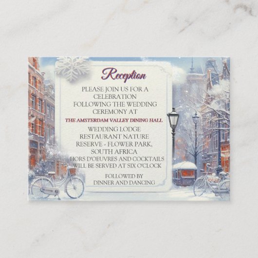 Winter Celebrations in Amsterdam Begleitkarte (Vorderseite)