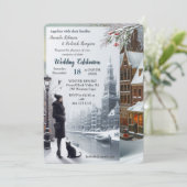 Winter Celebrations in Amsterdam Einladung (Stehend Vorderseite)