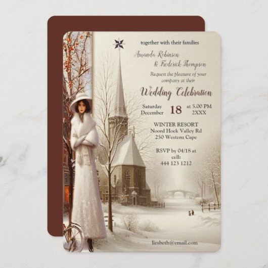 Winter Celebrations in Amsterdam Einladung (Vorne/Hinten)