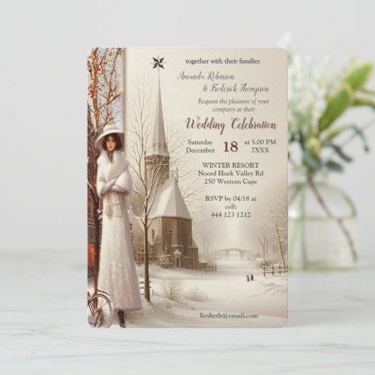 Winter Celebrations in Amsterdam Einladung (Stehend Vorderseite)