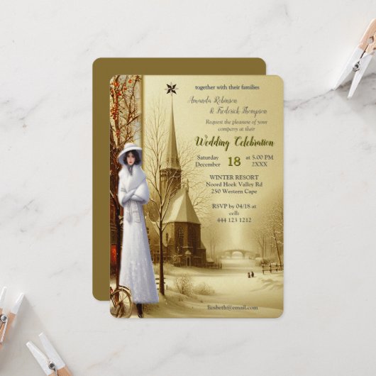 Winter Celebrations in Amsterdam Einladung (Vorderseite/Rückseite Beispiel)