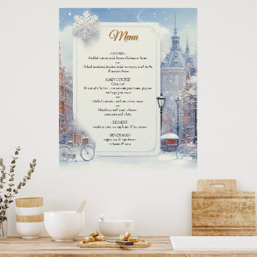 Winter Celebrations in Amsterdam Poster (Küche)