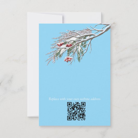 Winter Celebrations in Amsterdam RSVP Karte (Rückseite)