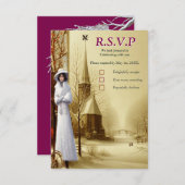 Winter Celebrations in Amsterdam RSVP Karte (Vorne/Hinten)